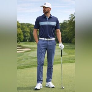 Greyson Montauk Men's Trouser Pants  Blue, Performance Stretch, Golf 36x32